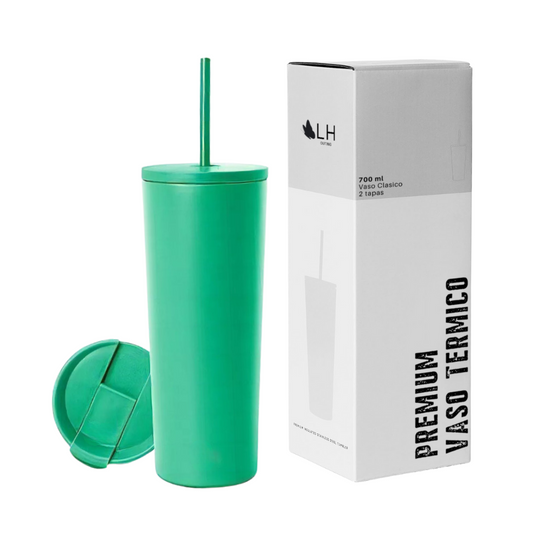 Vaso Térmico LH 700ml + 2 Tapas Verde Menta